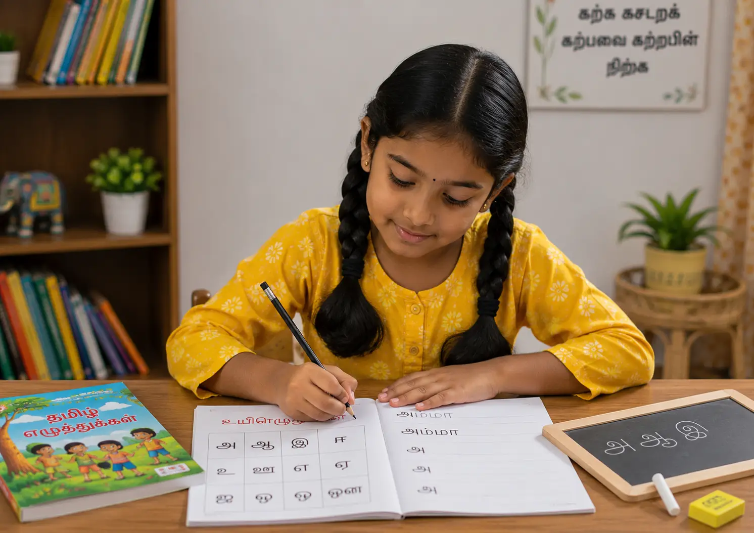 Indian kids reading books